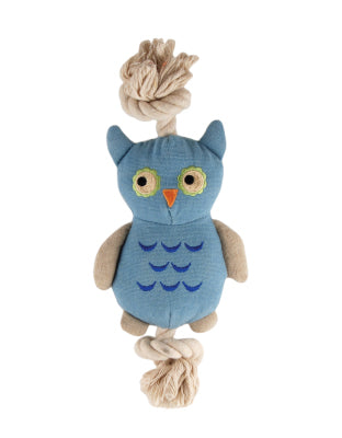 Natural pet toy owl