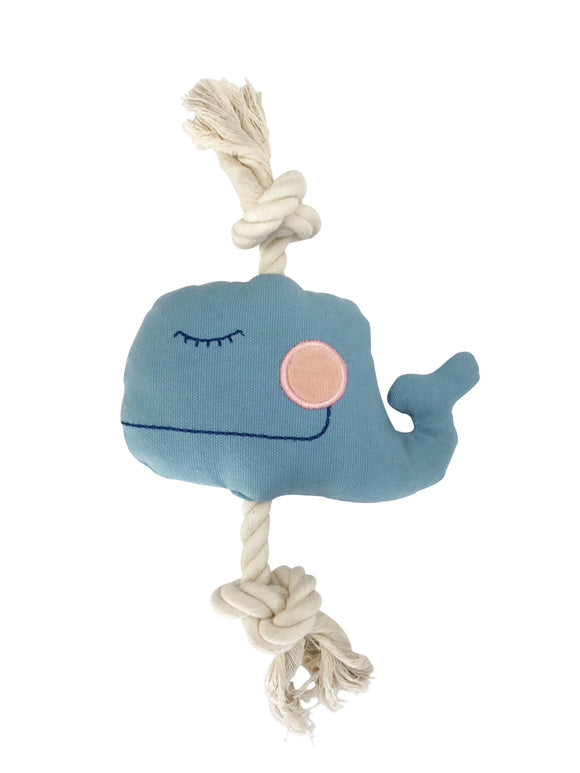 Natural pet toy whale 